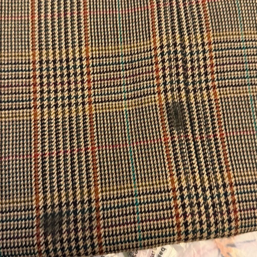J crew Ruffle-trim pencil midi skirt in glen plaid wool